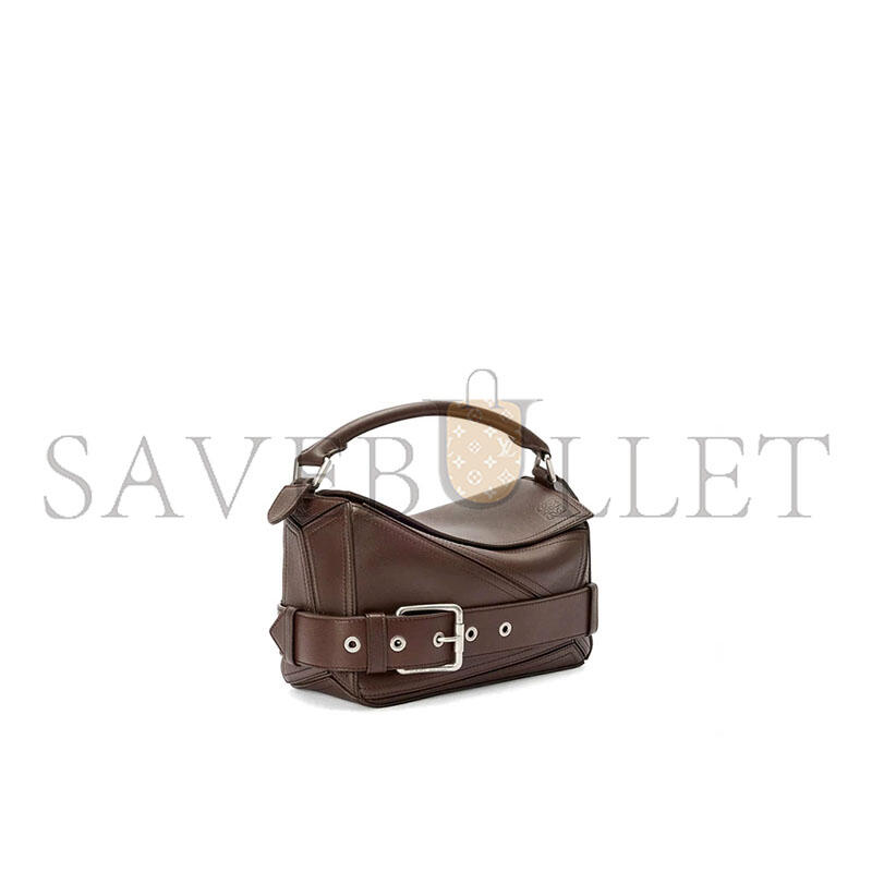 L0ew* small puzzle biker bag in shiny calfskin a510s21xc7 (24*16.5*10.5cm)